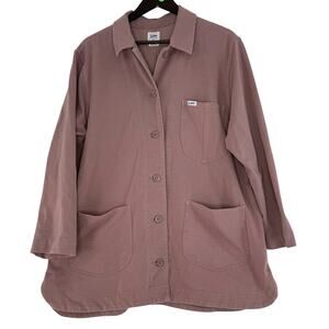 Lee Workwear Mauve Knit Button Front Jacket/Lab Coat XL